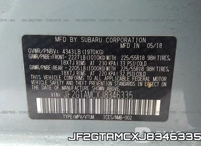 JF2GTAMCXJ8346335 фото 8