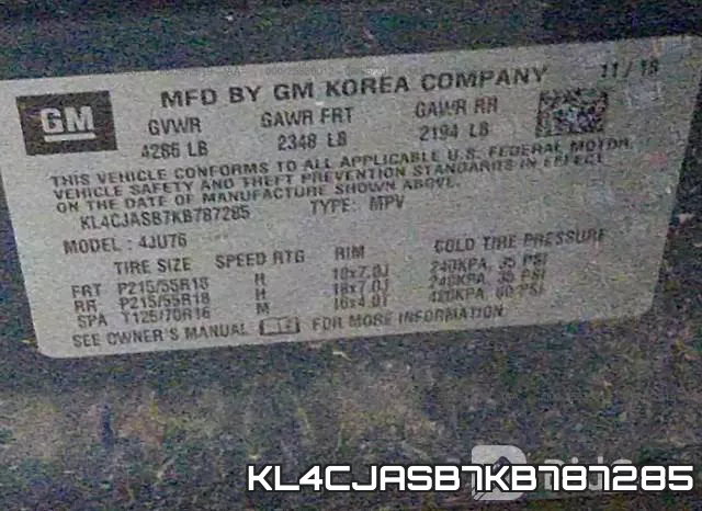 KL4CJASB7KB787285 фото 8