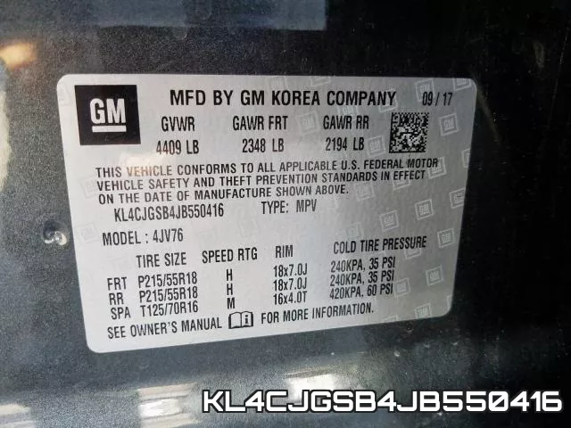 KL4CJGSB4JB550416 фото 2