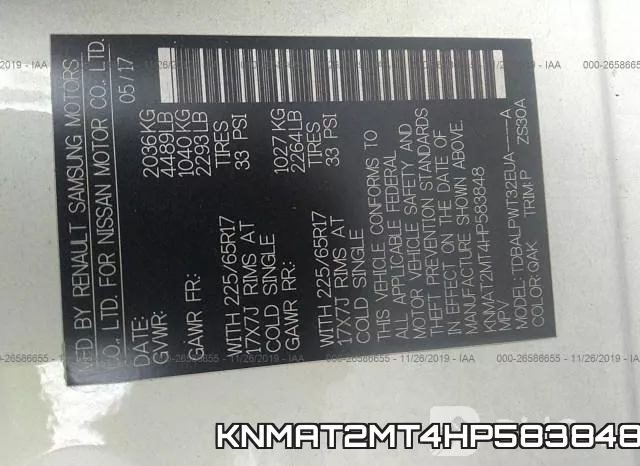 KNMAT2MT4HP583848 фото 8