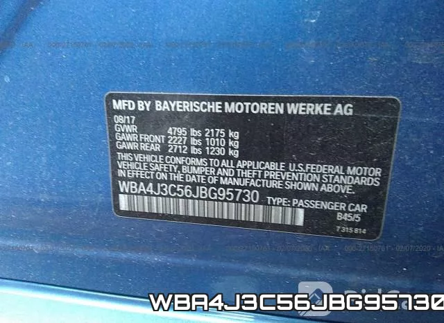 WBA4J3C56JBG95730 фото 8