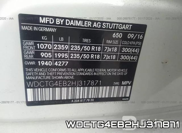 WDCTG4EB2HJ317871 фото 4