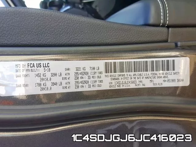 1C4SDJGJ6JC416023 фото 2