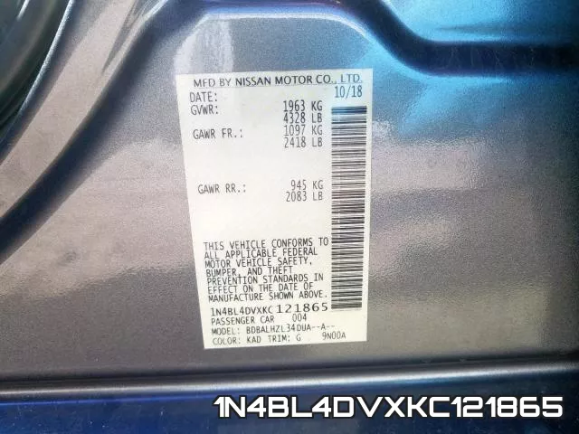 1N4BL4DVXKC121865 фото 2