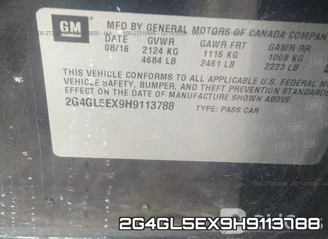 2G4GL5EX9H9113788 фото 10