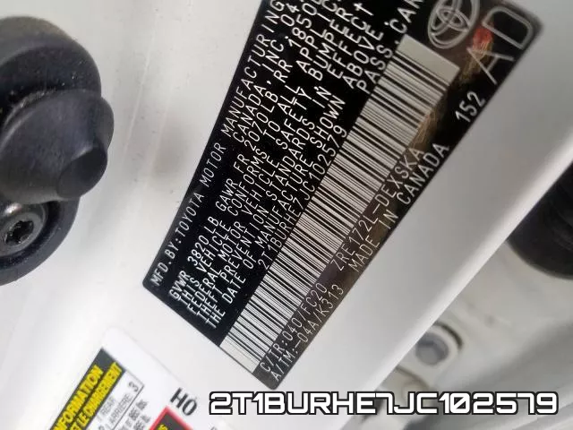 2T1BURHE7JC102579 фото 2