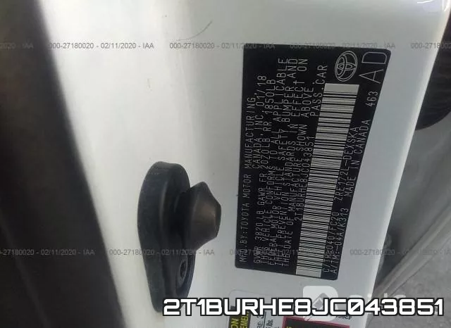 2T1BURHE8JC043851 фото 9