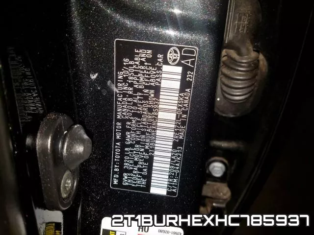 2T1BURHEXHC785937 фото 2