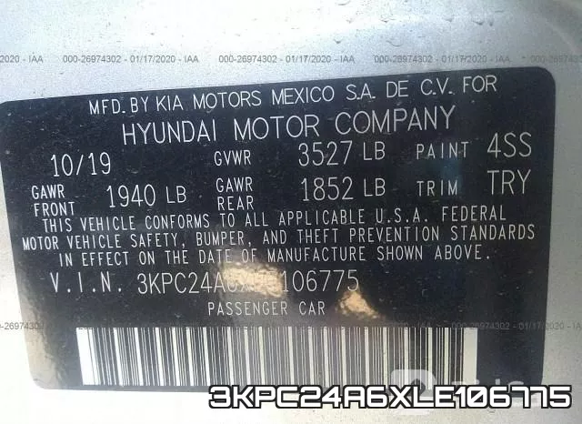 3KPC24A6XLE106775 фото 4