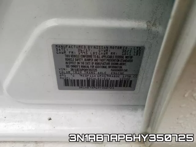 3N1AB7AP6HY350725 фото 2