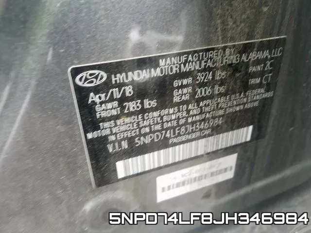 5NPD74LF8JH346984 фото 2
