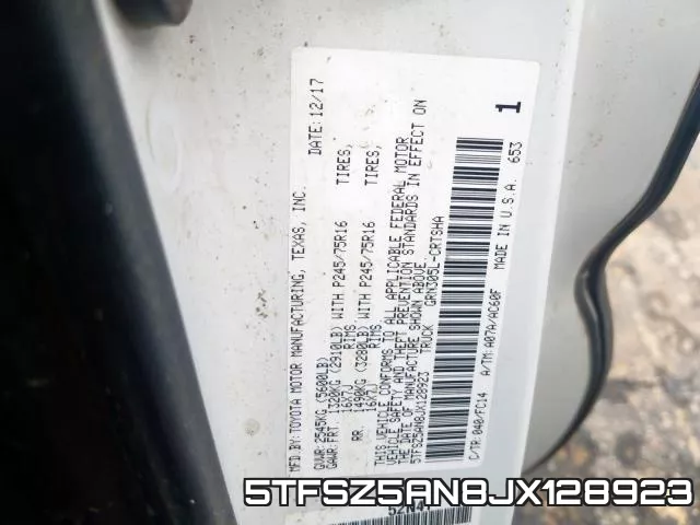 5TFSZ5AN8JX128923 фото 2