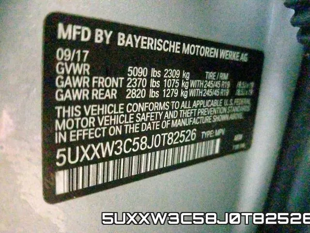 5UXXW3C58J0T82526 фото 2