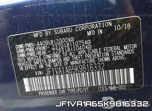 JF1VA1A65K9816332 фото 5