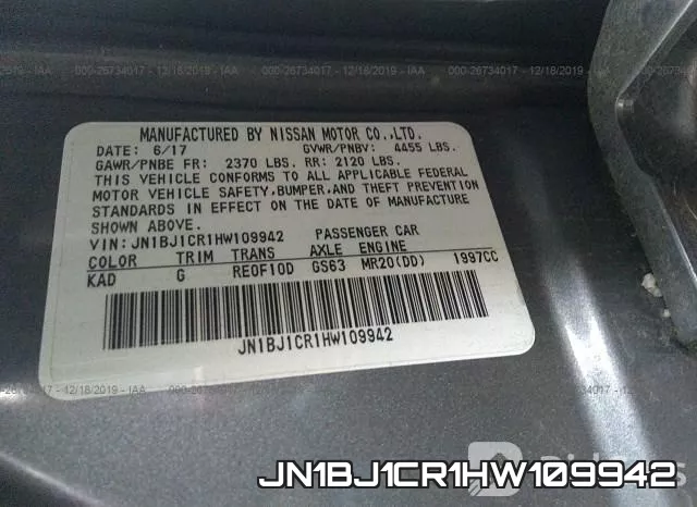 JN1BJ1CR1HW109942 фото 9