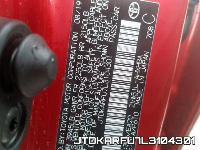 JTDKARFU7L3104301 фото 2