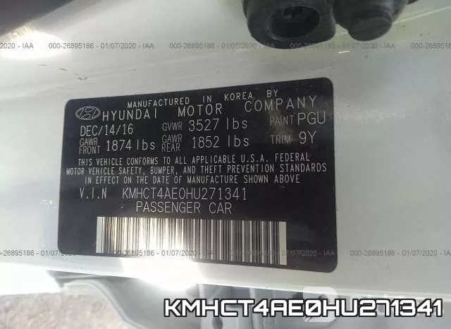 KMHCT4AE0HU271341 фото 7