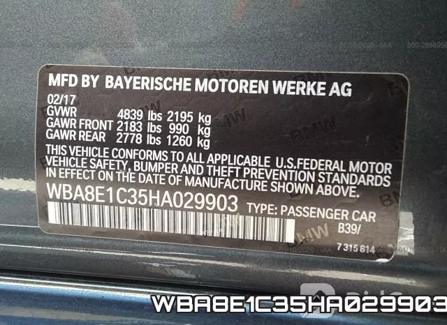 WBA8E1C35HA029903 фото 7