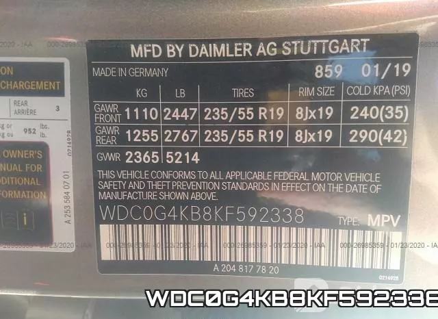 WDC0G4KB8KF592338 фото 8