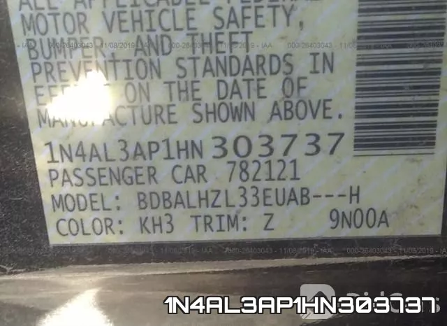 1N4AL3AP1HN303737 фото 9