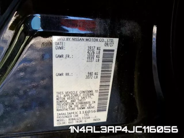 1N4AL3AP4JC116056 фото 2