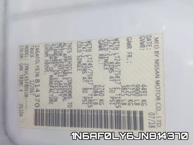 1N6AF0LY6JN814370 фото 2