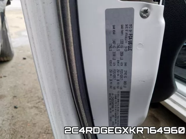2C4RDGEGXKR764960 фото 2