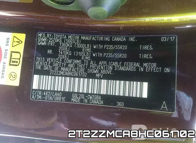 2T2ZZMCA8HC061702 фото 7