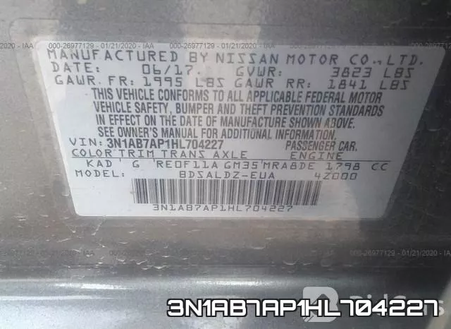 3N1AB7AP1HL704227 фото 6