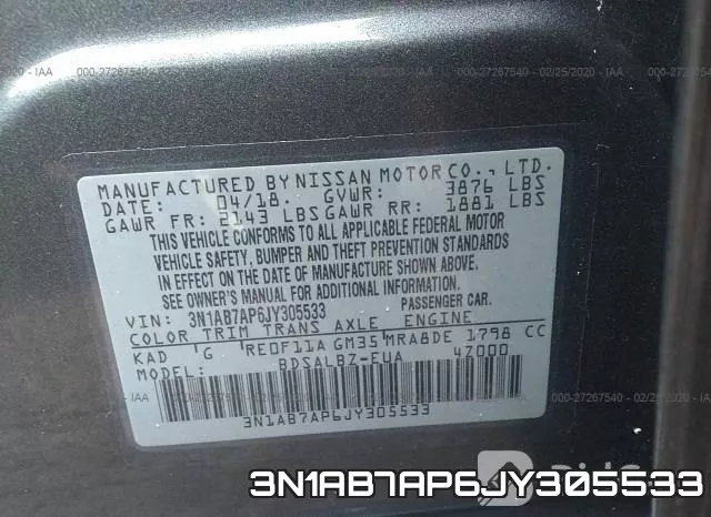 3N1AB7AP6JY305533 фото 6