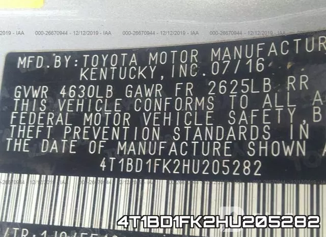 4T1BD1FK2HU205282 фото 10
