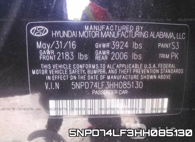 5NPD74LF3HH085130 фото 10