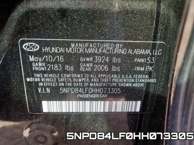 5NPD84LF0HH073305 фото 2
