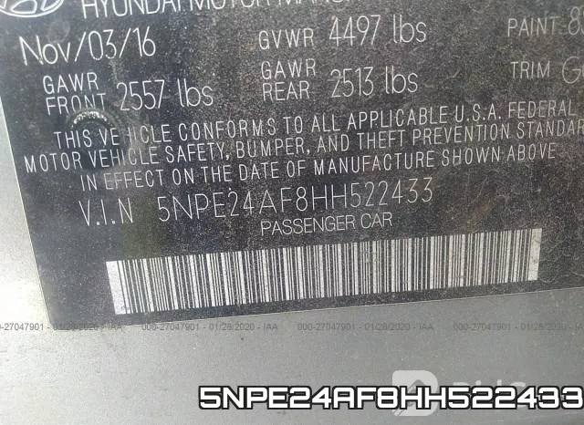 5NPE24AF8HH522433 фото 9