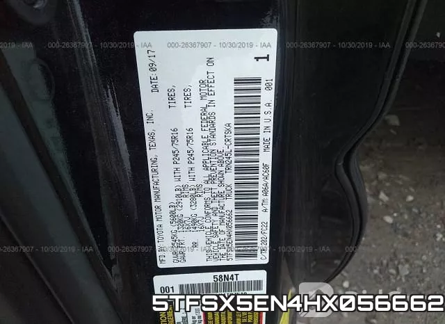 5TFSX5EN4HX056662 фото 6