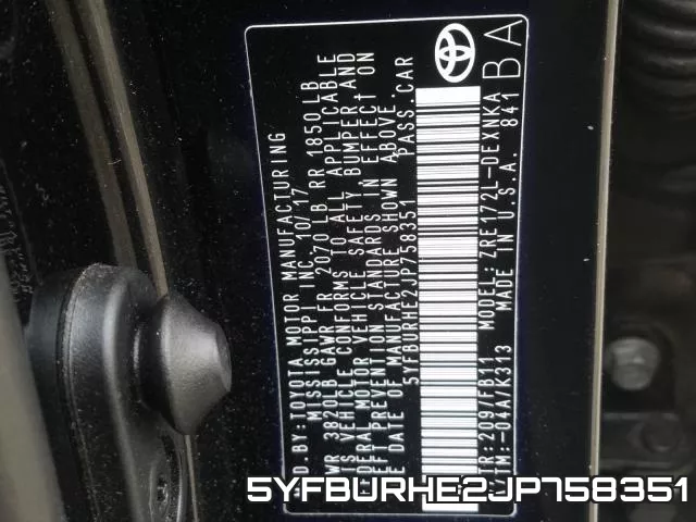 5YFBURHE2JP758351 фото 2