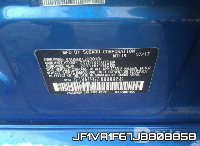 JF1VA1F67J8808858 фото 8