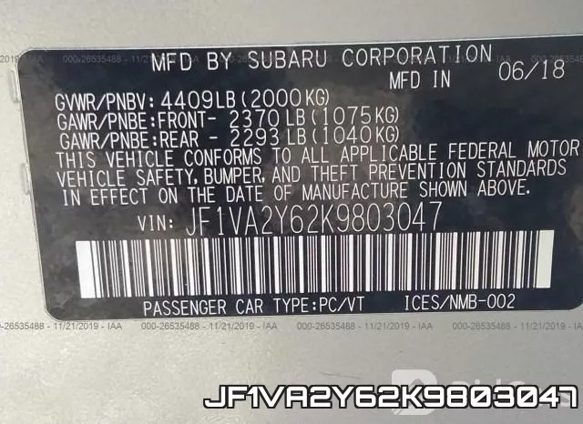 JF1VA2Y62K9803047 фото 9