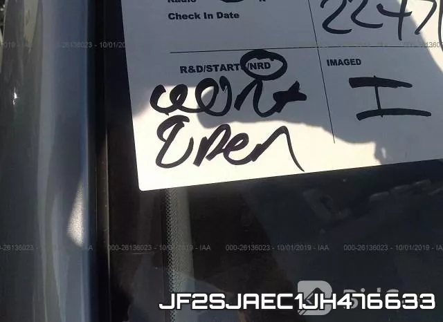 JF2SJAEC1JH476633 фото 2