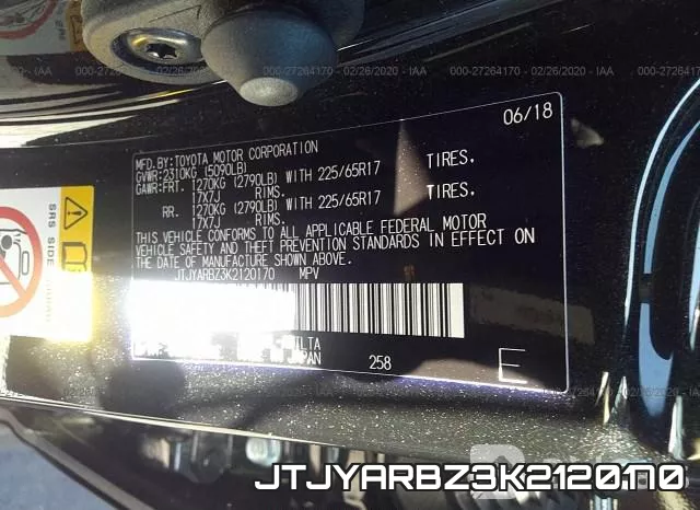 JTJYARBZ3K2120170 фото 8