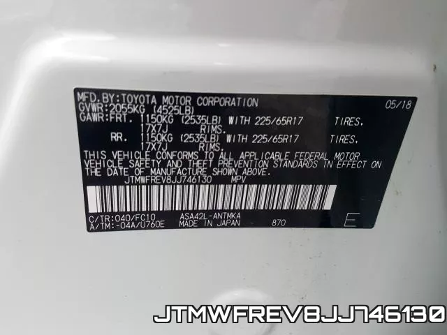 JTMWFREV8JJ746130 фото 2