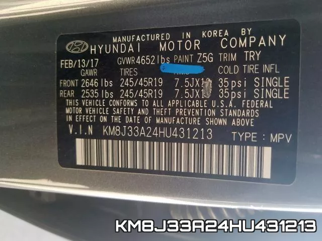 KM8J33A24HU431213 фото 2