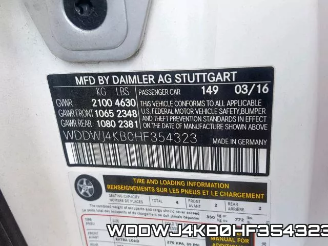 WDDWJ4KB0HF354323 фото 2