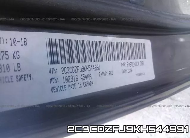 2C3CDZFJ9KH544991 фото 8
