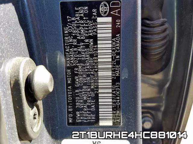 2T1BURHE4HC881014 фото 2
