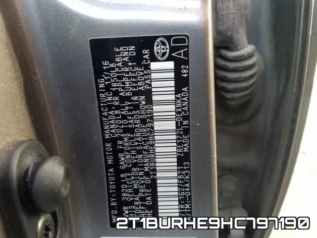 2T1BURHE9HC797190 фото 2