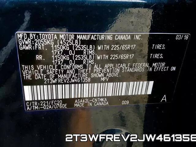 2T3WFREV2JW461358 фото 2