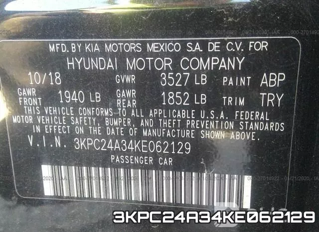 3KPC24A34KE062129 фото 7