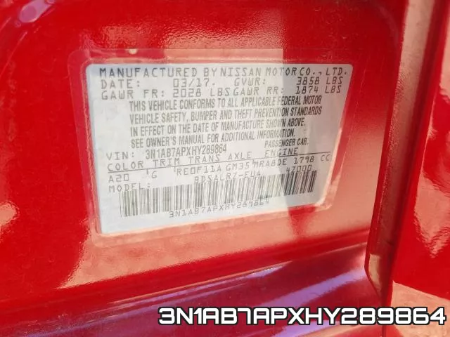 3N1AB7APXHY289864 фото 2