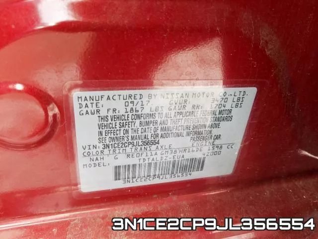 3N1CE2CP9JL356554 фото 2